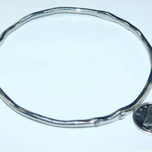 Silver Bangle Bracelet with Rhinestones- New - Picture 3 of 4